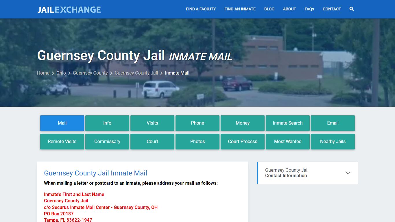 Inmate Mail - Guernsey County Jail, OH - Jail Exchange